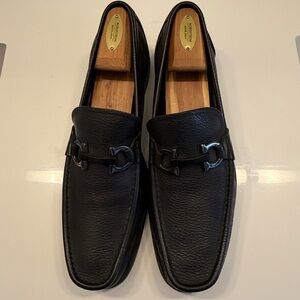Men's Black Ferragamo Loafers